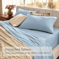 thumbnail image 4 of Bare Home Organic Flannel Sheet Set - 100% Organic Cotton - Deep Pocket - 4-Pieces - King, Light Blue, 4 of 10