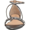 thumbnail image 2 of Jewel Badgley Mischka Womens Osome Cross Strap Sandal 7 Smoke Glitter, 2 of 8