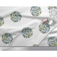 thumbnail image 2 of Soimoi Poly Georgette Fabric Leaves & Floral Block Print Fabric by The Yard 52 Inch Wide, 2 of 3