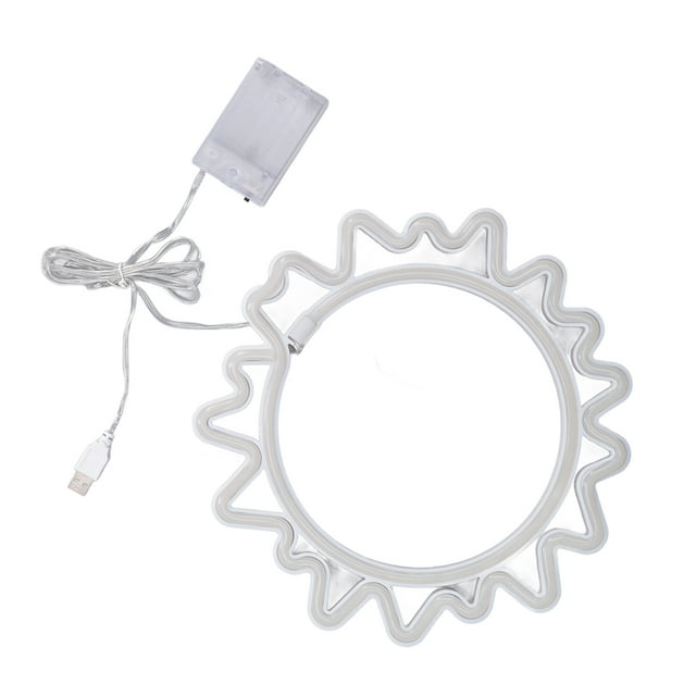 Sun Neon Signs Neon LED Night Lights USB Rechargeable Or Battery Operation Neon Sunflower Wall Lights Decorative Lights