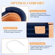 Miumaeov 1.4m/55.11in Portable Inflatable Hot Tub with Electric Air Pump, Outdoor & Indoor Freestanding Foldable Spa Tub, Inflatable Bathtub