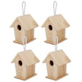 thumbnail image 2 of Octpeak Birdhouse, 4Pcs Mini Outdoor Hanging Wooden Bird House Nests Cage Ornament For Garden Balcony, 2 of 8