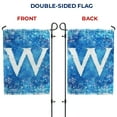 thumbnail image 6 of America Forever Winter Monogram Letter W Garden Flag Vertical Double Sided 12.5 x 18 inches Snowy Winter Holiday Seasonal Flags for Outdoor, Yard, Porch Decoration, Blue Background, Snowflake Flag, 6 of 7