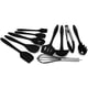 thumbnail image 4 of Juego de utensilios de cocina de 10 piezas sin BPA de silicona que contiene 2 cucharas de cocina raspadoras, cucharón de sopa, espátula, cucharón de espagueti, cuchara para servir, batidor, pinzas para parrilla, cepillo de silicona (10 piezas negras) Vhermosa D1-CHB-616, 4 of 7