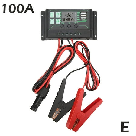 

12/24V 10/100A MPPT Solar Charge Controller Panel Battery LCD Regulator Dual US8 B2Z3