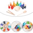 thumbnail image 4 of Juguete de clasificación de colores Yiaieng, juguete de madera para clasificar colores para bebés y niños pequeños (7 hombrecitos), 4 of 8