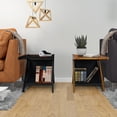 thumbnail image 5 of Casual Home Z-Shaped Sofa Side Table with Canvas Storage Basket - Black, 5 of 15