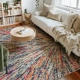 thumbnail image 4 of Rug Branch Nova 9' x 12' (9'2" x 12'5") Blue/Cream Abstract Indoor Area Rug, Contemporary, Medium Pile, Stain-Resistant Carpet - Living Room, Bedroom, Dining Room, and Kitchen, 4 of 9