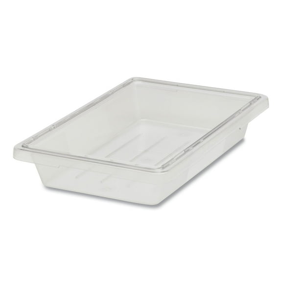 Rubbermaid Commercial Food/Tote Boxes, 5 gal, 12 x 18 x 9, Clear, Plastic