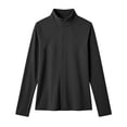 thumbnail image 5 of ClodeEU Women's Mock Neck Long Sleeve Slim Fit Basic Tee,Solid Stretchy Layering Base Top ,Women's Plus XXXL, 5 of 5