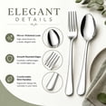 thumbnail image 3 of TINANA Silverware Sets, 24 PCS Flatware Set for 4, Premium Stainless Steel Cutlery Utensil Set with Steak Knives Mirror Polished Forks and Spoons, Dishwasher Safe, 3 of 9