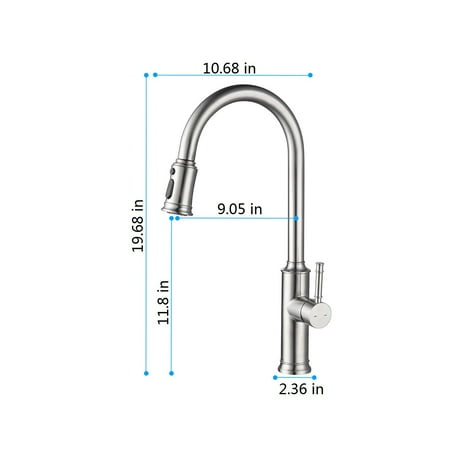

EEPHO Kitchen Faucet with Pull Out Spraye--DK