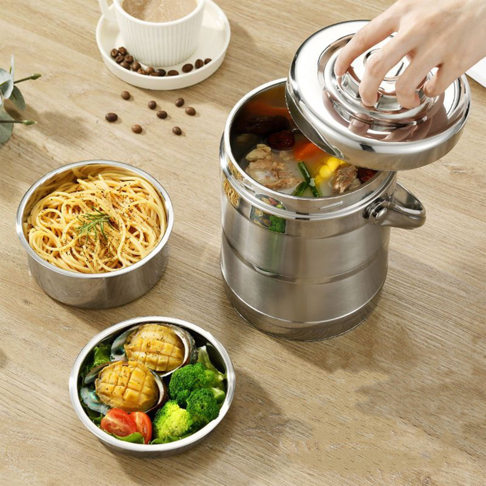 Thermal Lunch Box Wide Mouth Stainless Steel Thermal Flask, Stainless Steel Breakfast Pots, Soup Flasks Pot