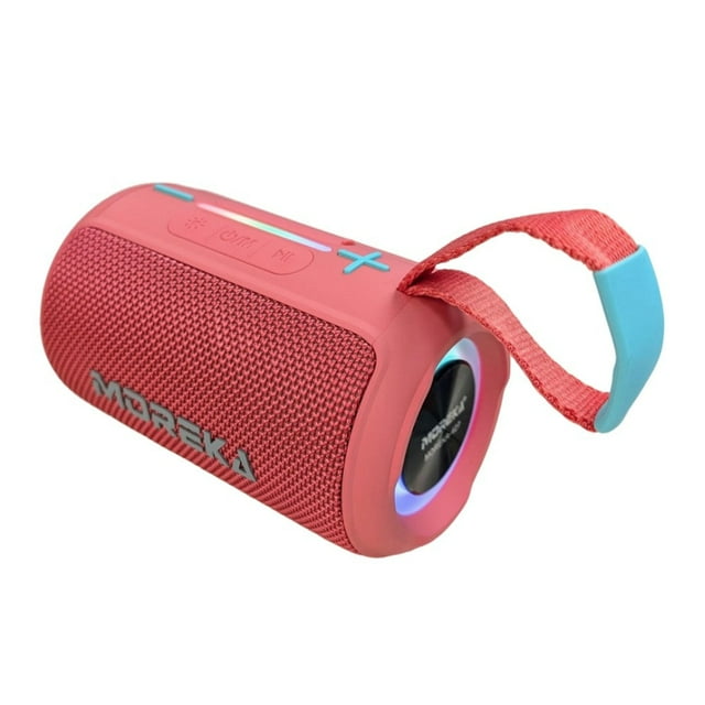 Bocina Bluetooth Moreka 427 8W 1200mAh TF Card Radio FM Resistente al agua IPX6 Rojo