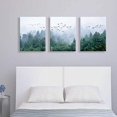 thumbnail image 6 of Canvas art Green forest art Nordic home Decoration Forest landscape Natural art Canvas print poster Bedroom bathroom mural 30cmx40cm x3 panel Frame canvas Wall art for modern living room Decoration, 6 of 6