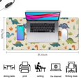 thumbnail image 5 of Long Mouse Pads for Desk,Beige Dinosaurs Plants Leaves Pattern Desk Mats on Top Of Desks, Desk Mouse Pad Extra Large with 3mm Non-Slip Base and Stitched Edge for Gaming,Office,Work,Home 35.4"x15.7", 5 of 6
