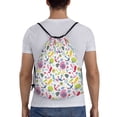 thumbnail image 2 of Kdxio Undersea Seahorse Print Drawstring Backpack Bag,Waterproof Draw String Back Sack, Gym Drawstring Bags Swim Bag For Unisex, 2 of 9