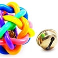 thumbnail image 2 of 3 Pack 6.5CM Colorful Nobbly Wobbly Ball Dog Toy Weave Style Ball with Bell Cat Toy Pets Puppy Toy Unbranded (Medium Size), 2 of 3