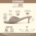 thumbnail image 3 of Cushionaire Quiz Kitten Heels for Women, Strappy Heeled Sandals with Cushioned Footbed, Slip On Open Toe Sandal, 3 of 19
