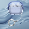 thumbnail image 3 of ELEHOLD for Samsung Galaxy Buds 3 FE 2025/ 3 / 3 Pro Case, Headphone Accessories Clear Premium TPU Wireless Charging Full Protective Case with Carabiner for Women Men,  Blue, 3 of 7