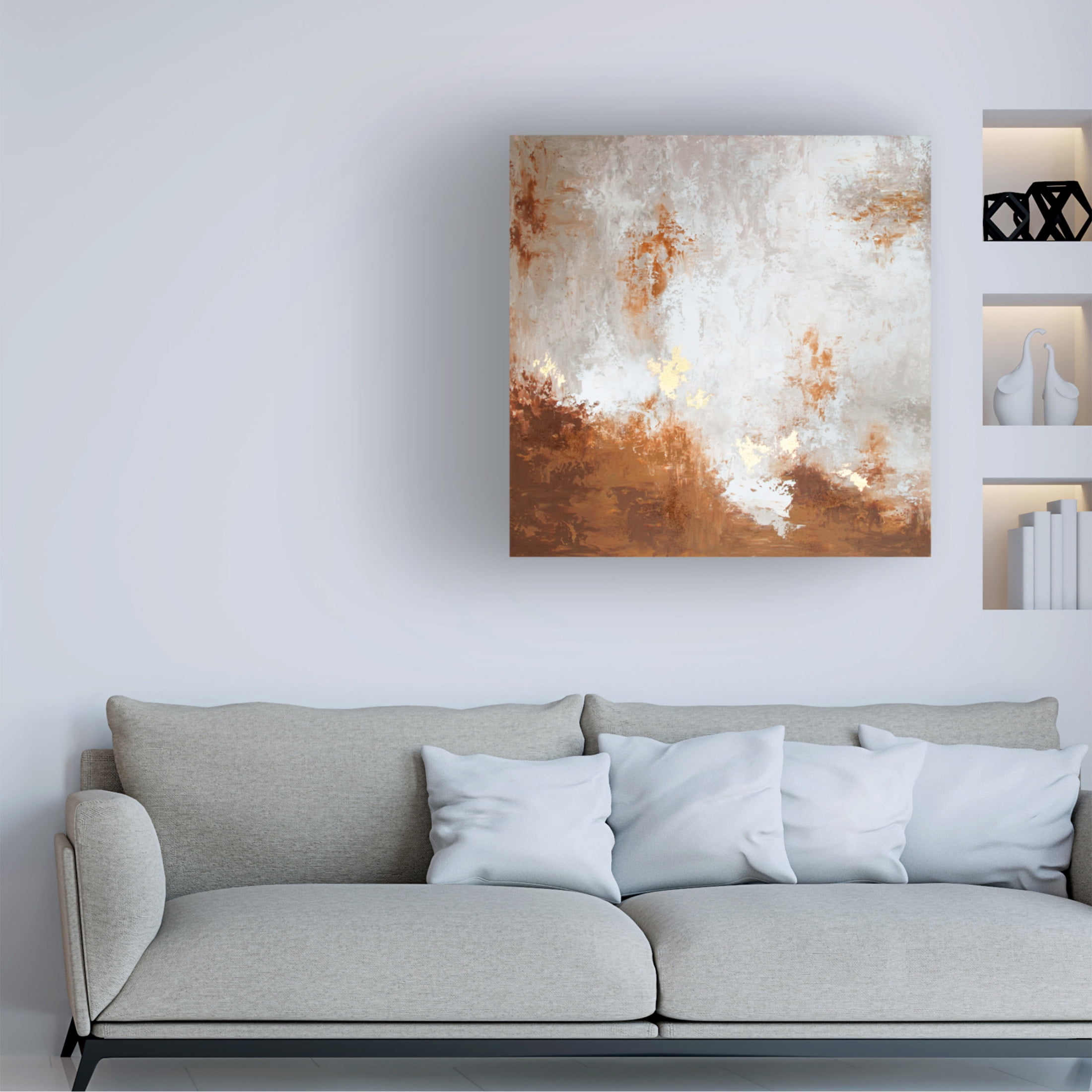 Trademark Fine Art Alyson Storms Abstract Blue Red Green 2 Canvas Wall Art