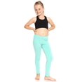 thumbnail image 2 of Stretch Is Comfort Stretchy Girl's Cotton Leggings Mint X-Small, 2 of 6