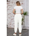 thumbnail image 6 of Asklazy Womens Loose Wide Leg Pants Casual Elastic Waisted Casual Pants with Pockets, 6 of 13