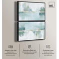 thumbnail image 2 of Art Remedy Coastal Abstracts Canvas, 15" x 10", Black Frame, Mirrored Aqua Dream I Set, 2 of 5