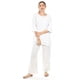 thumbnail image 5 of Blusa de lino corte asimetrico Roman Fashion /Juvenil, 0340 (Blanco) blanco M, 5 of 5