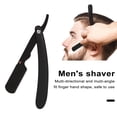 thumbnail image 3 of Tnobhg Razor Manual Shaver Shelf Ergonomic Design Stable Blade Fixing Comfortable Grip Convenient to Use Razor Holder Without Blade, 3 of 7