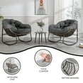 thumbnail image 4 of MOONMISS Rattan Rocking Chair, Indoor & Outdoor Comfy Rocker Chair with Thick Cushion, Modern Lounge Chair for Balcony, Porch, Garden, Backyard, Deck, Gray, 4 of 6