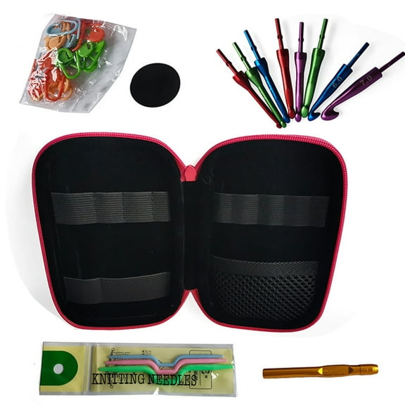 8Pieces Interchangeable Aluminum Circular Knitting Hook Needle for Knitting