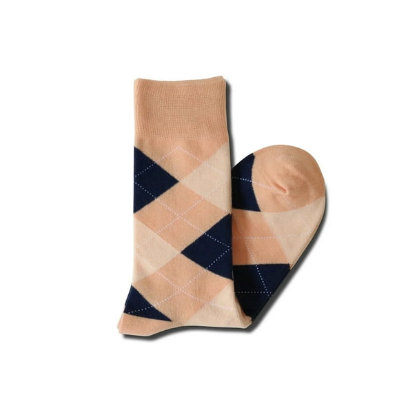 Coral and Navy Argyle