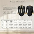thumbnail image 7 of YONGHS Men's Long Sleeve Shiny Rhinestones Romper Shirt Ballroom Modern Latin Dance Bodysuit Leotard Blue XL, 7 of 7