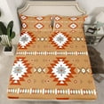 thumbnail image 2 of Homewish Brown Aztec Bed Sheets 4pcs, Bohemian Geometric King Sheets, Rustic Lodge Cabin Farmhouse Sheet Set, Breathable Home Decor, 2 of 7
