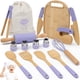 thumbnail image 1 of Juego de cocina de madera para niños Biticolor, 15 piezas, kit Montessori, color morado, 1 of 6