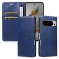 thumbnail image 1 of Wallet Case for Google Pixel 10 Pro XL 5G Flip Cover with Card Slots, Magnetic Stand & Strap Blue, 1 of 7