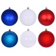 thumbnail image 1 of Juego de adornos Vickerman de 3 pulgadas, rojo, blanco y azul, 24 piezas, 1 of 3