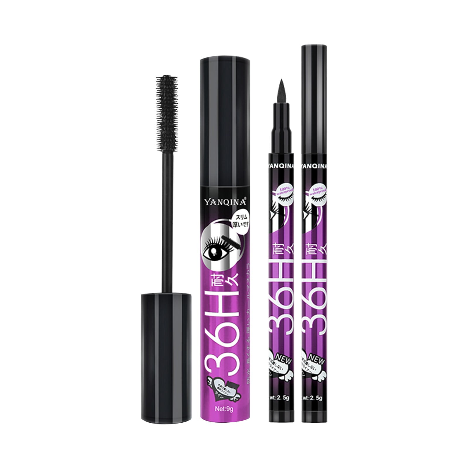 Eye Liners for Women 4d Fiber Mascara And Eyeliner Set Smudge-proof And ...