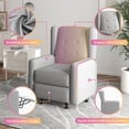 thumbnail image 4 of MUZZ Swivel Glider Push Back Recliner,Single Adjustable Reclining Chair with Breathable Durable Fabric for Living Room, Guest Room,Home Theater,Den,Office and Bedroom, Light Gray, 4 of 7