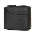 thumbnail image 1 of Leather Bifold Zipper Wallet for Travel Purse Pouch, 1 of 7