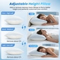 thumbnail image 3 of RELOIVE Cooling Pillows,Adjustable Shredded Memory Foam Bed Pillows, Support &Heat Dissipation Tech for Side,Back,Stomach & Hot Sleepers,Set of 1 King Size 20" x 36", 3 of 11