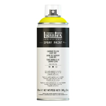 Liquitex Professional Spray Paint, 400ml Spray Can, Cadmium Yellow Light Hue