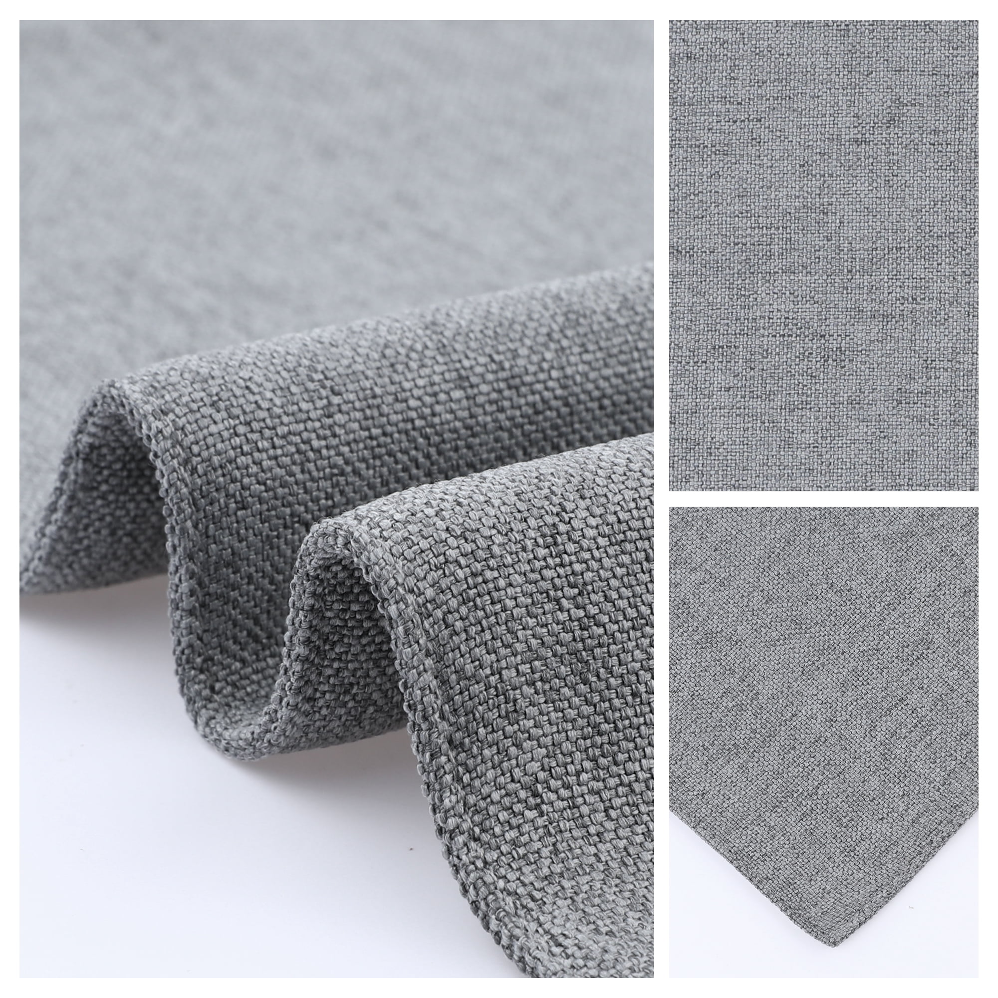 Unique Bargains Table Placemats 6 Pcs Polyester Placemats for Dining Table Decor Gray 18"x12"