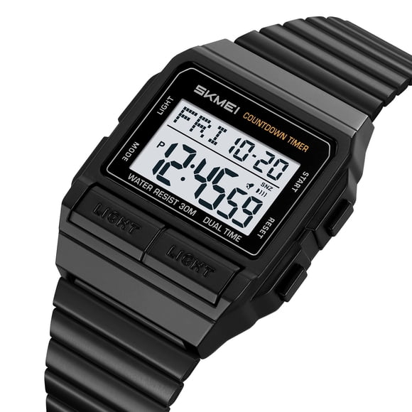 Reloj digital deportivo para hombre con pantalla luminosa | Resistente al agua para natación y senderismo | Cronómetro, alarma y calendario | Ideal para correr, acampar y estudiantes