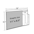 thumbnail image 4 of Wall Mount Sign Holder w/ Trifold Pocket: 11" W X 8.5" H Graphic Size. Overall Frame Size: 16" W x 8.5" H, 2-Pack, 4 of 4