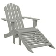 thumbnail image 1 of vidaXL Garden Chair with Ottoman Wood Grey, 1 of 5
