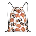 thumbnail image 1 of Xecao Sushi Roll Pattern Sports Drawstring Backpack - String Swim Gym Bag with Wet Proof Pocket for Women&Men-Small, 1 of 6