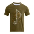 thumbnail image 5 of Xdzjlr T-Shirt Homme Usage Quotidien Col Rond Imprimé Instrument de Musique Respirant Chemises Homme,TTG, 5 of 5