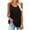 #02 Black, variant on Women's Camisole Tops Fashion Double Spaghetti Strap Pleated Tank Top Summer Lightweight Sleeveless T-Shirts Casual Loose U-Neck Blouses Long Vest Top